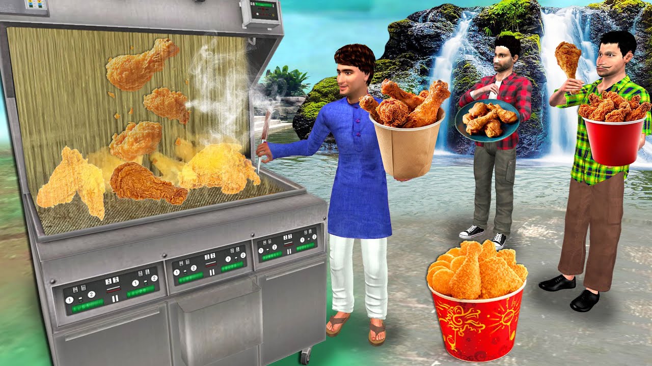 Hilarious Street Food Adventure: Waterfall Fried Chicken & KFC Feast 🍗