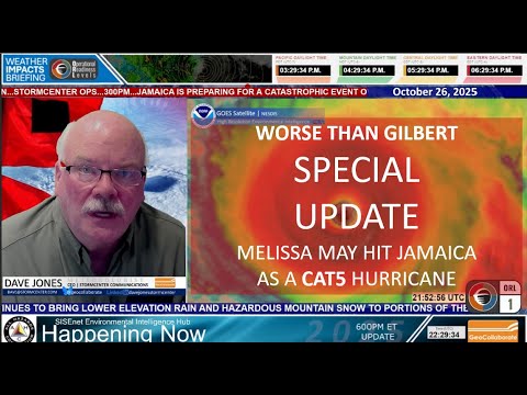 Melissa May Hit Jamaica as a CAT5 Monster, Catastrophic Impacts Expected Across Much of the Island
