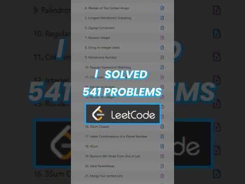 I solved 541 Leetcode problems #leetcode #codinginterview