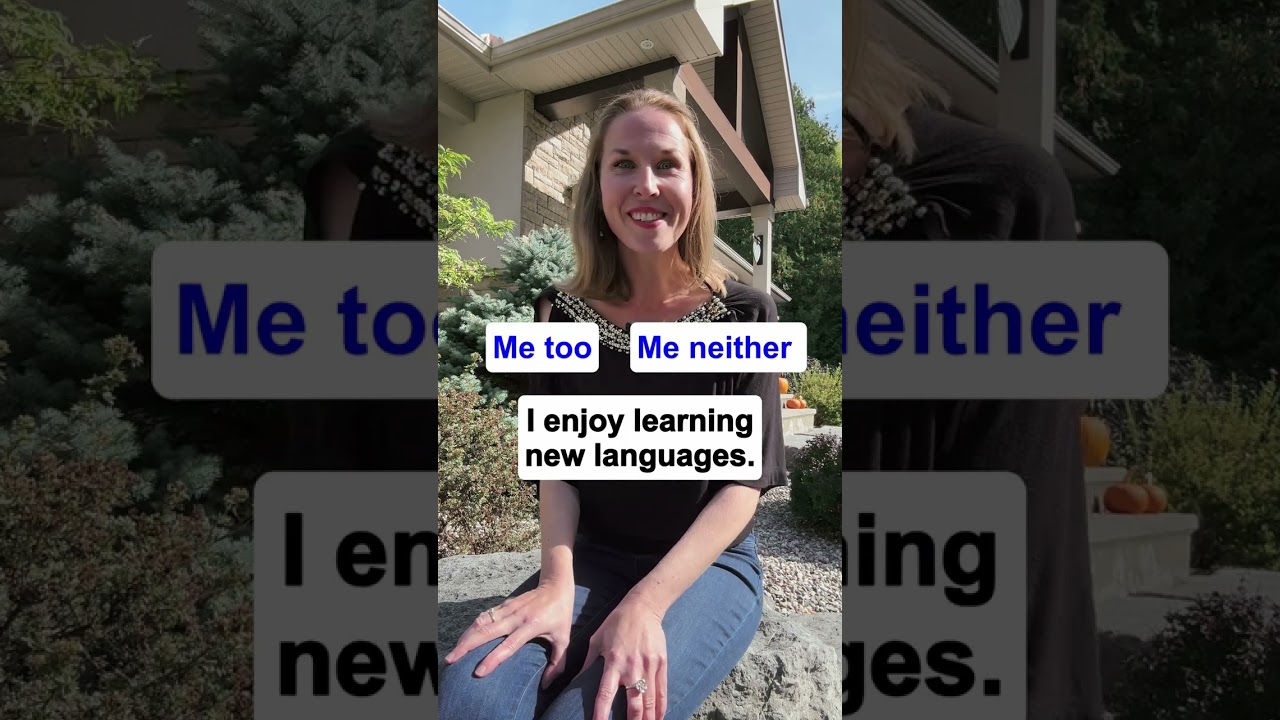 How to use "Me Too" and "Me Neither" correctly | English conversation #english