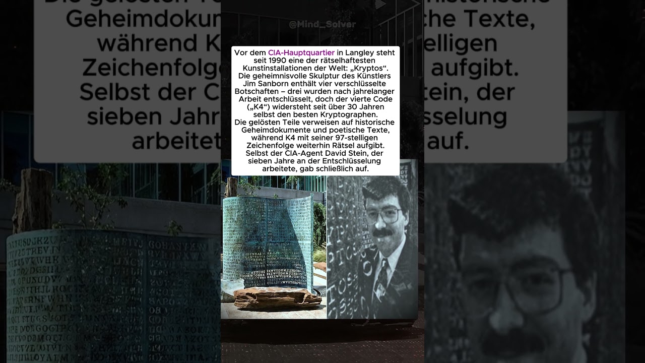 Kryptos: Das legendäre Geheimnis vor dem CIA-Hauptquartier 🔍