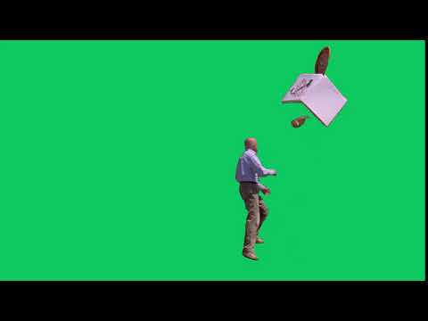 Walter White throwing pizza on the roof Green screen | Breaking bad