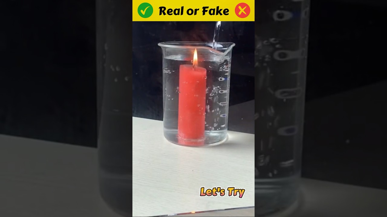 Water Candle Burning Trick 🕯️