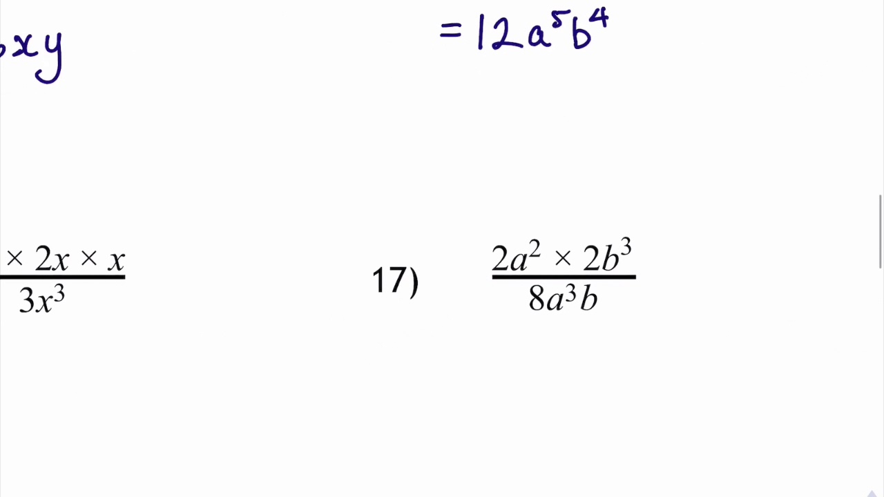 How to Simplify Expressions - multiplication and division