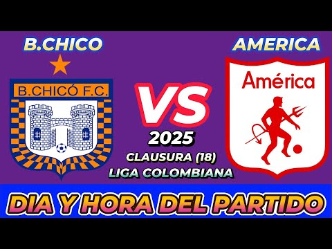 BOYACÁ CHICÓ VS AMÉRICA DE CALI CUANDO JUEGAN FECHA HORARIO DÍA Y HORA EN VARIOS PAÍSES