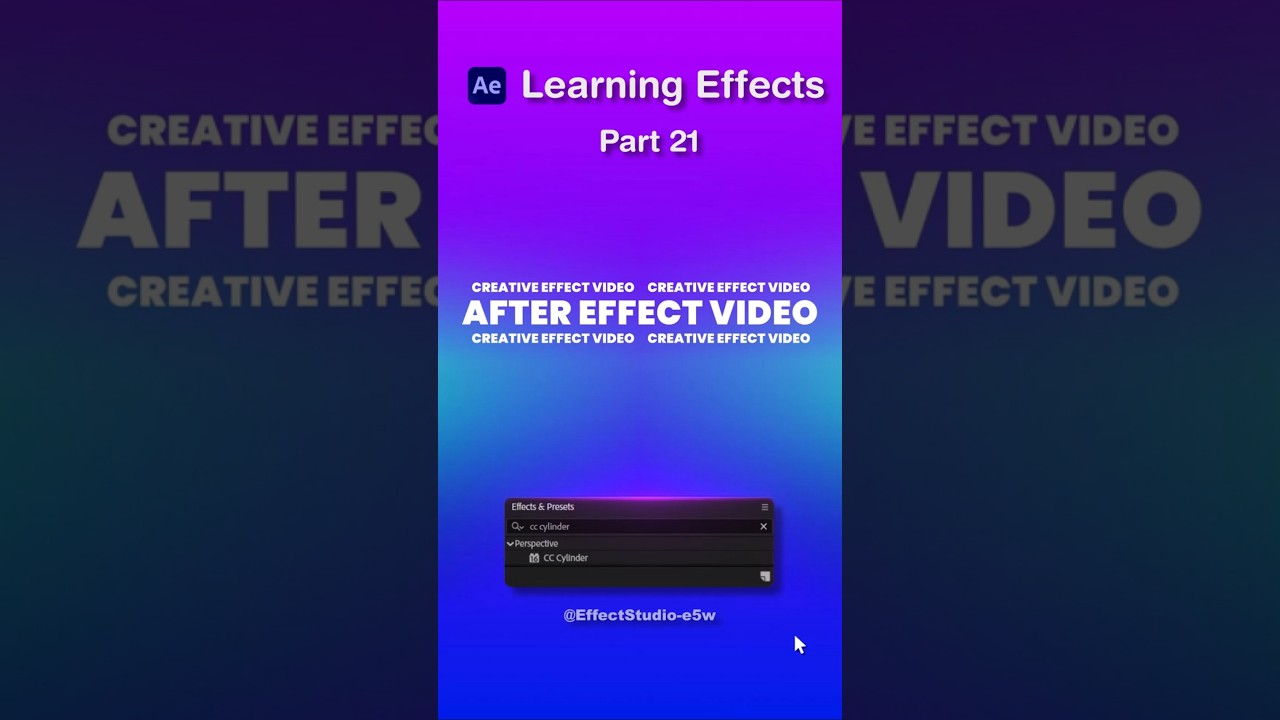 Create Rotating 3D Cylinder Text in After Effects 🎥