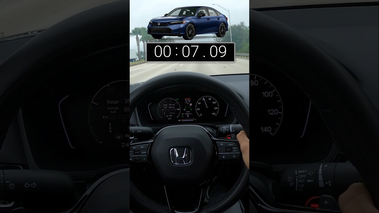2025 Honda Civic Sport Hybrid 0-60 Test 🚗