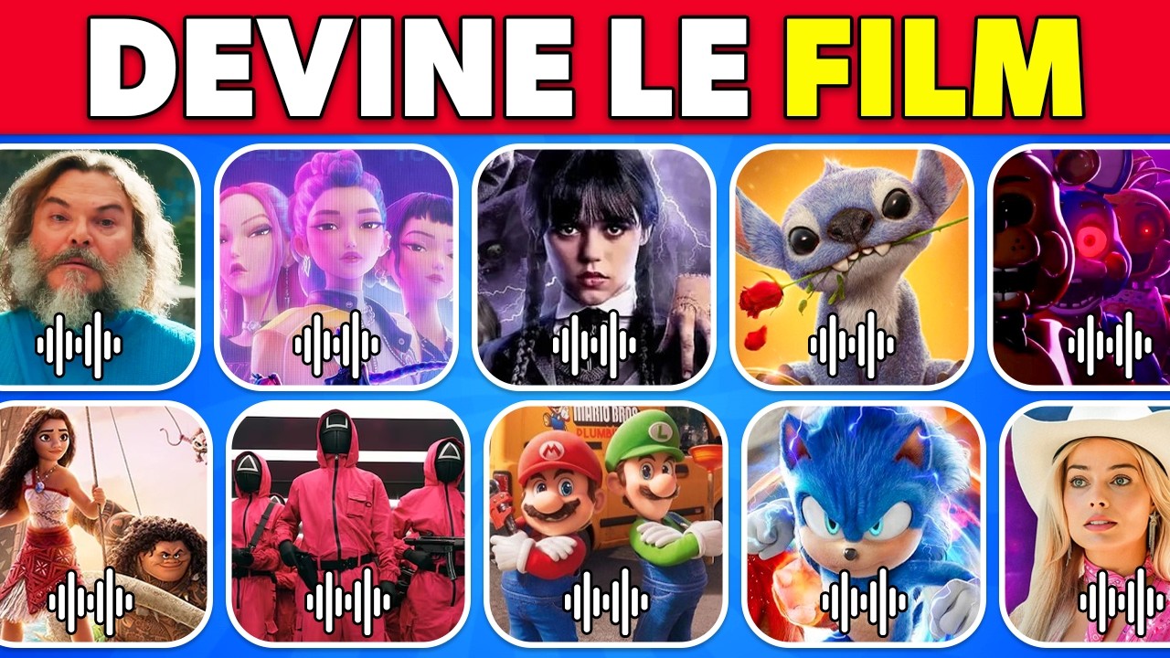 Devine 40 Films avec leur Chanson | Quiz Blind Test KPop, Stitch, Minecraft, Mercredi, Netflix