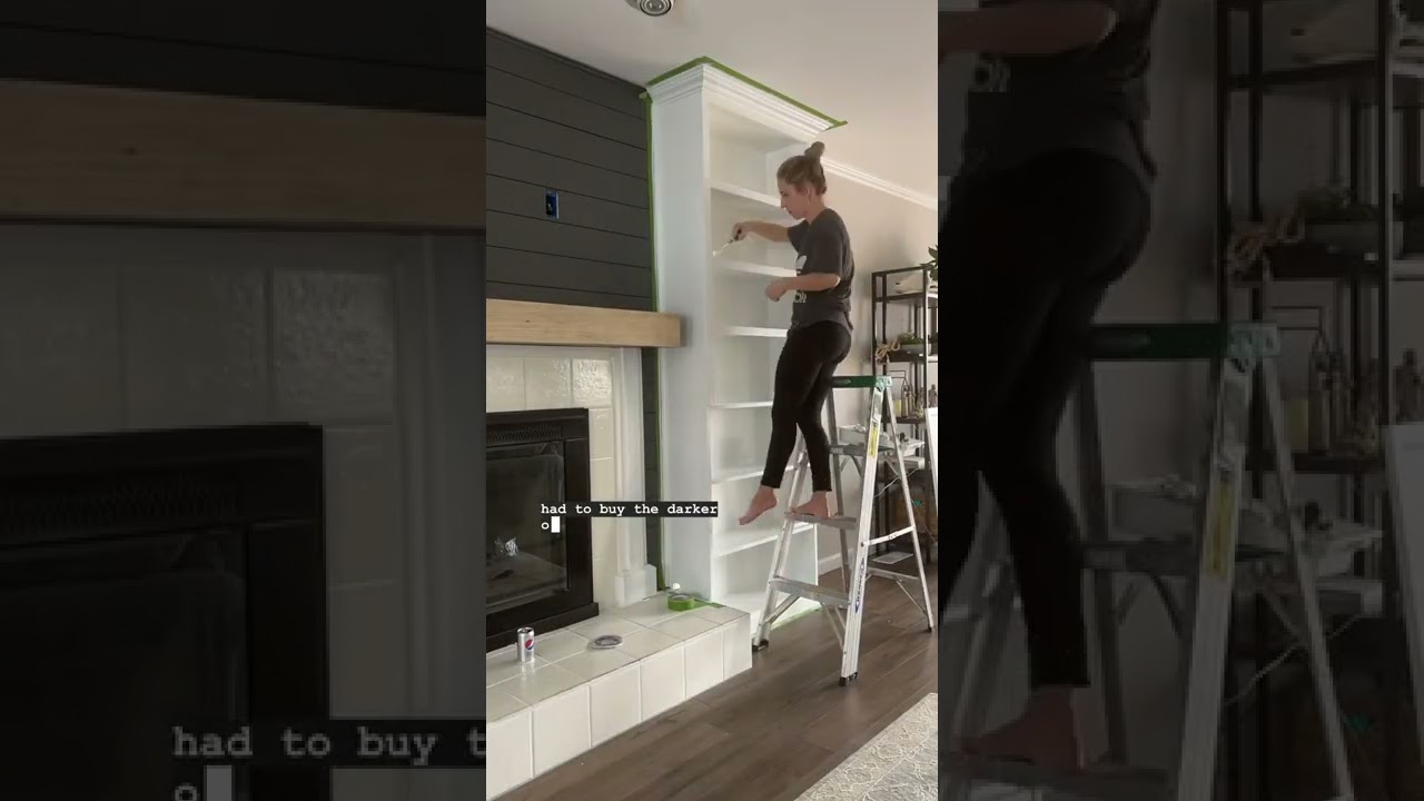 DIY IKEA Billy Bookcase Fireplace Built-ins 🛠️