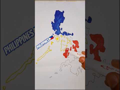 Philippines flag map drawing #flagdrawing #drawingshorts #philippines #shortsfeed