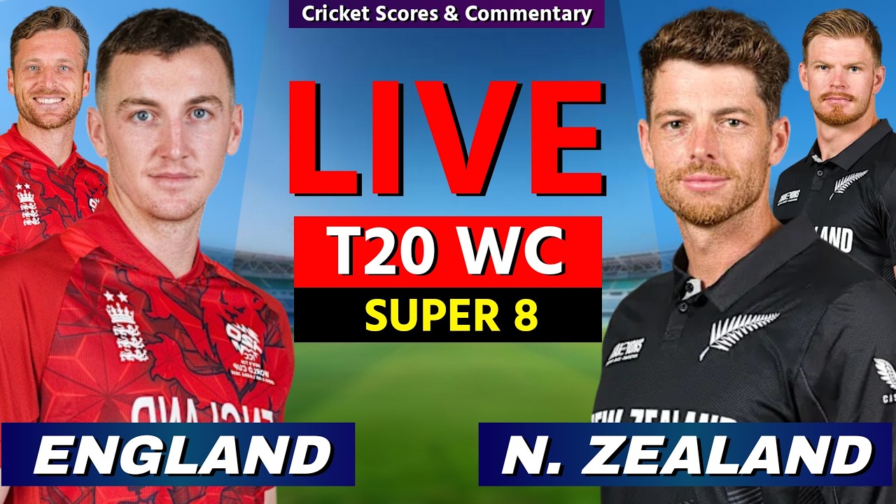 Live T20 World Cup 2026: ENG vs NZ Score & Commentary