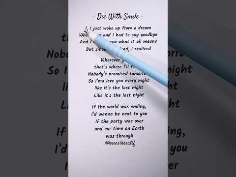 Lady Gaga & Bruno Mars – “Die With A Smile” | English Through Bold Lyrics 🎤🖤