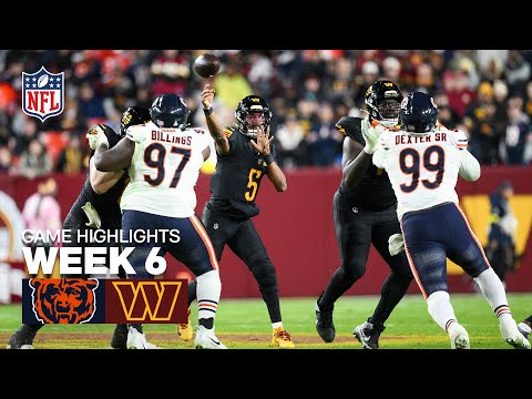 Chicago Bears vs Washington Commanders Game Highlights | 2025 NFL Season Week 6