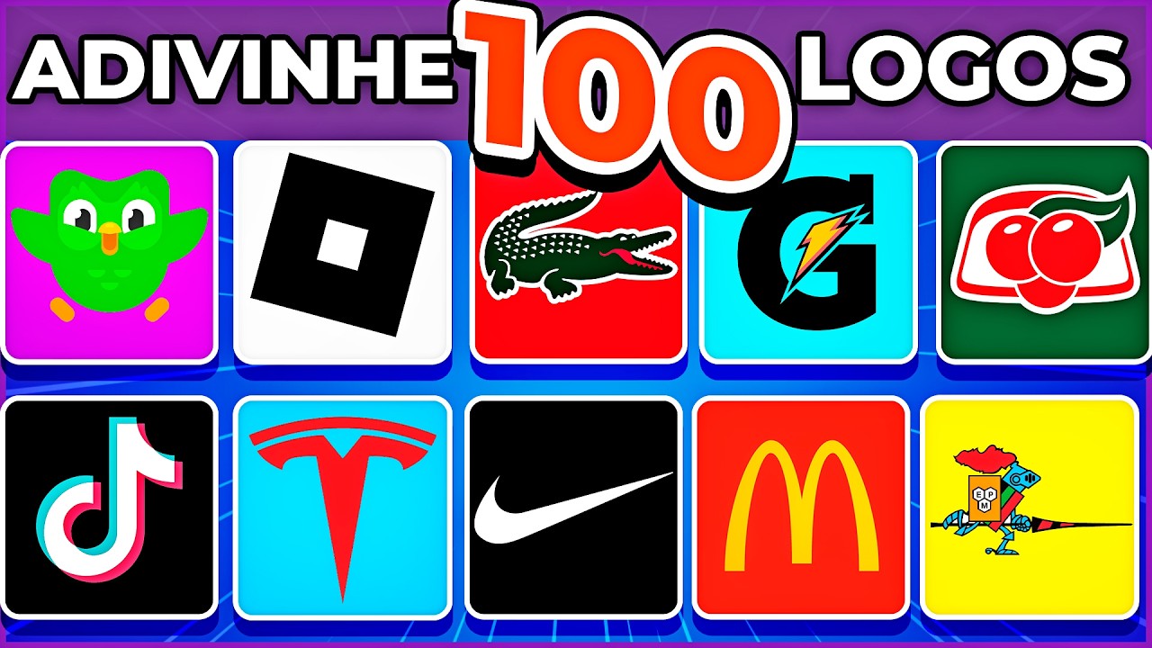 Adivinhe 100 Marcas pelos Logos 🌐