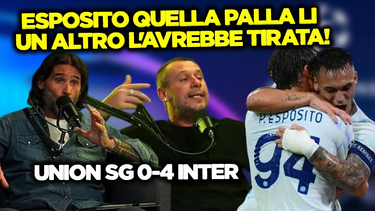 Cassano e Adani: L'Inter è l'unica squadra italiana a proseguire dopo la vittoria 4-0 contro Union SG