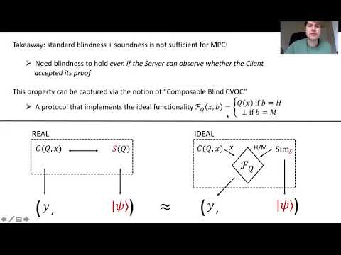Secure Quantum Computation with Classical Communication