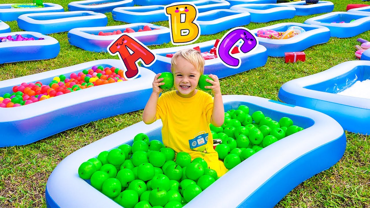 Vlad y Niki enseñan el alfabeto inglés para niños 📚