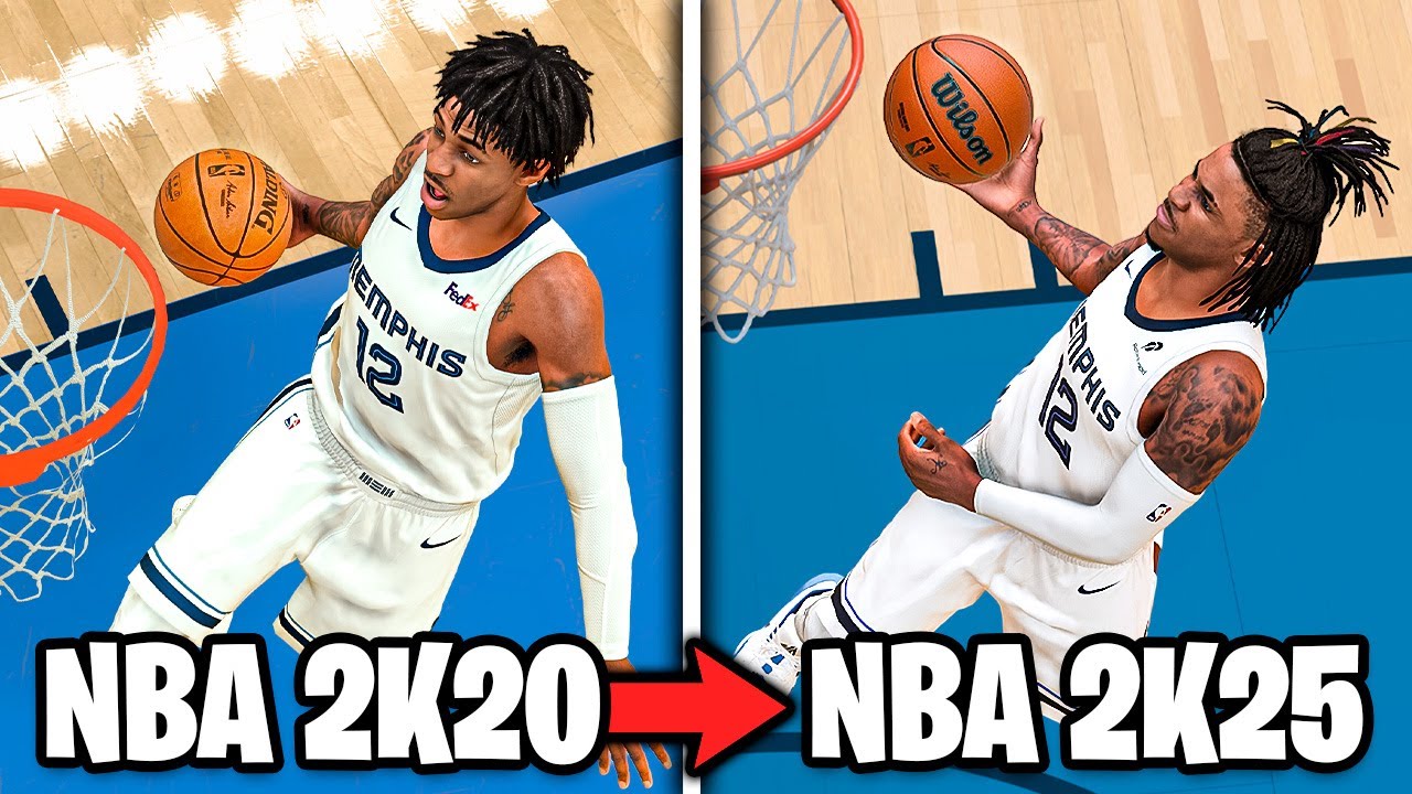 Dunking with Ja Morant in Every NBA 2K 🏀