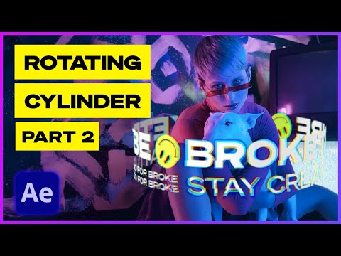 How to Put a Person in a Rotating Text Cylinder | After Effects Tutorial 2022