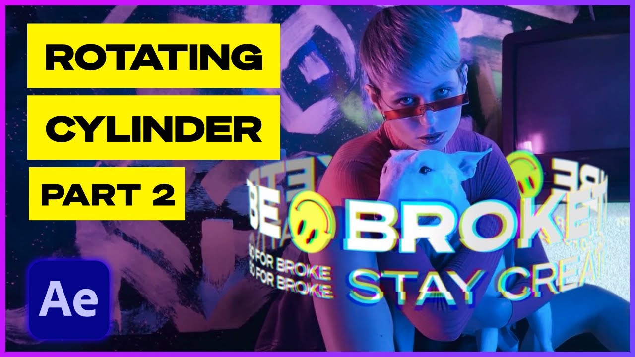 Create a Rotating Text Cylinder with a Person in After Effects 2022 🎥
