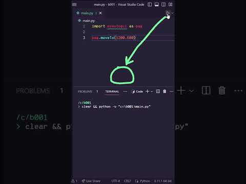 Python AUTO Mouse Mover!! #python #programming #coding