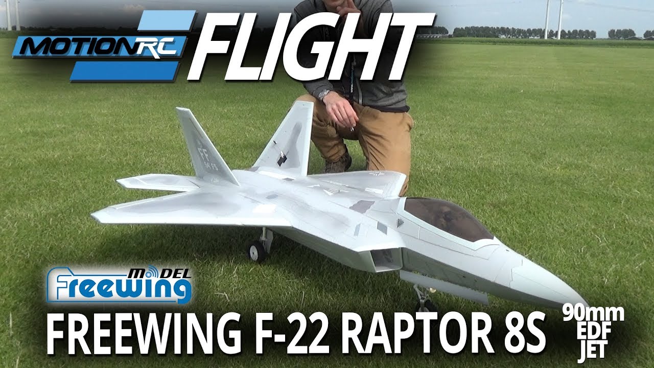 Freewing F-22 Raptor 90mm 8s EDF Jet for Grass Flights ✈️