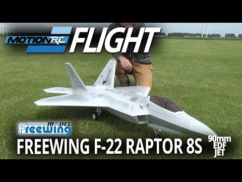 Freewing F-22 Raptor 90mm 8s EDF Jet - Grass Ops- Motion RC