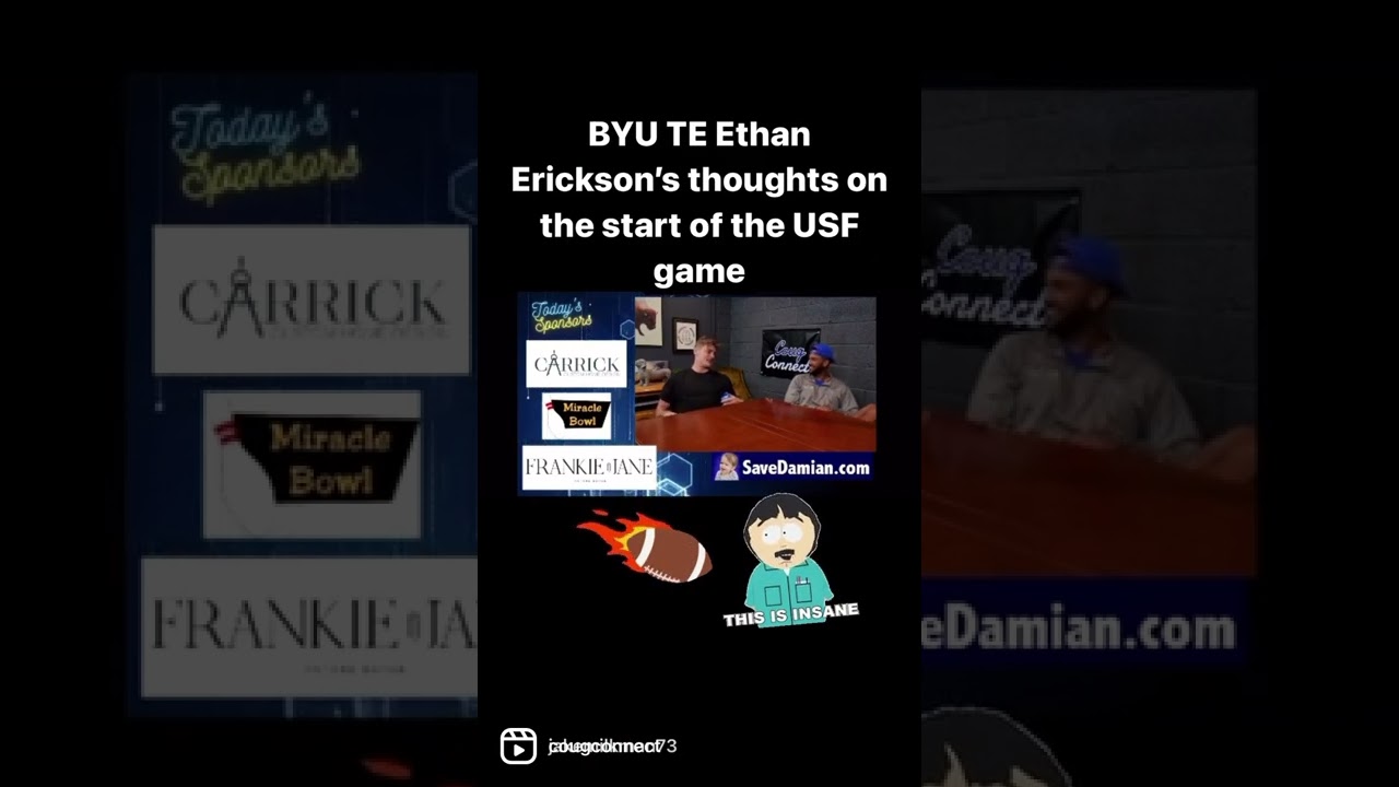 BYU TE Ethan Erickson talks about Puka’s TD on the first play of the game!
