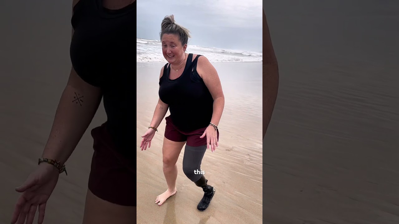 Amputee Runner Reaches Milestone on Beach 🏖️