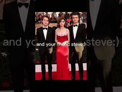 ..and your friend steve #stranger things #natalia dyer #joe keery #charlie heaton