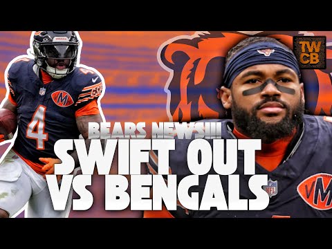 Chicago Bears News 🚨 |  D'Andre Swift Ruled OUT for vs Cincinnati Bengals