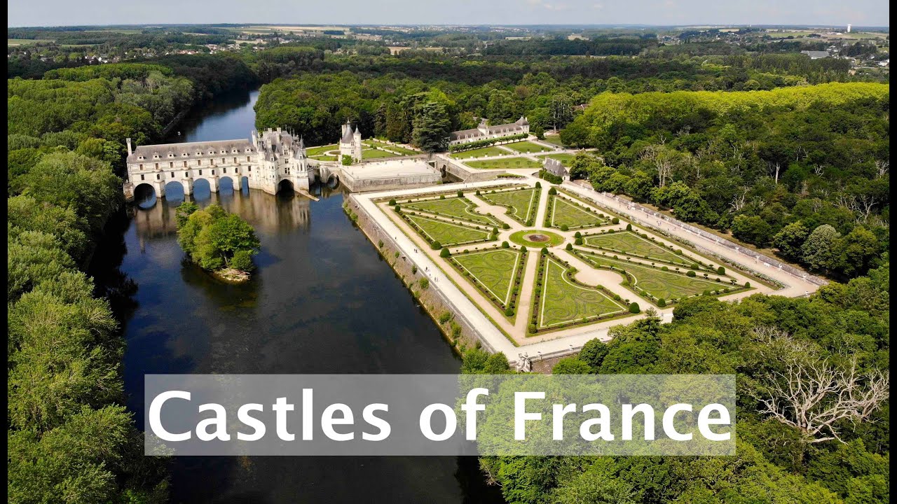 Drone Footage of Castles in Loire and Central France in 4K