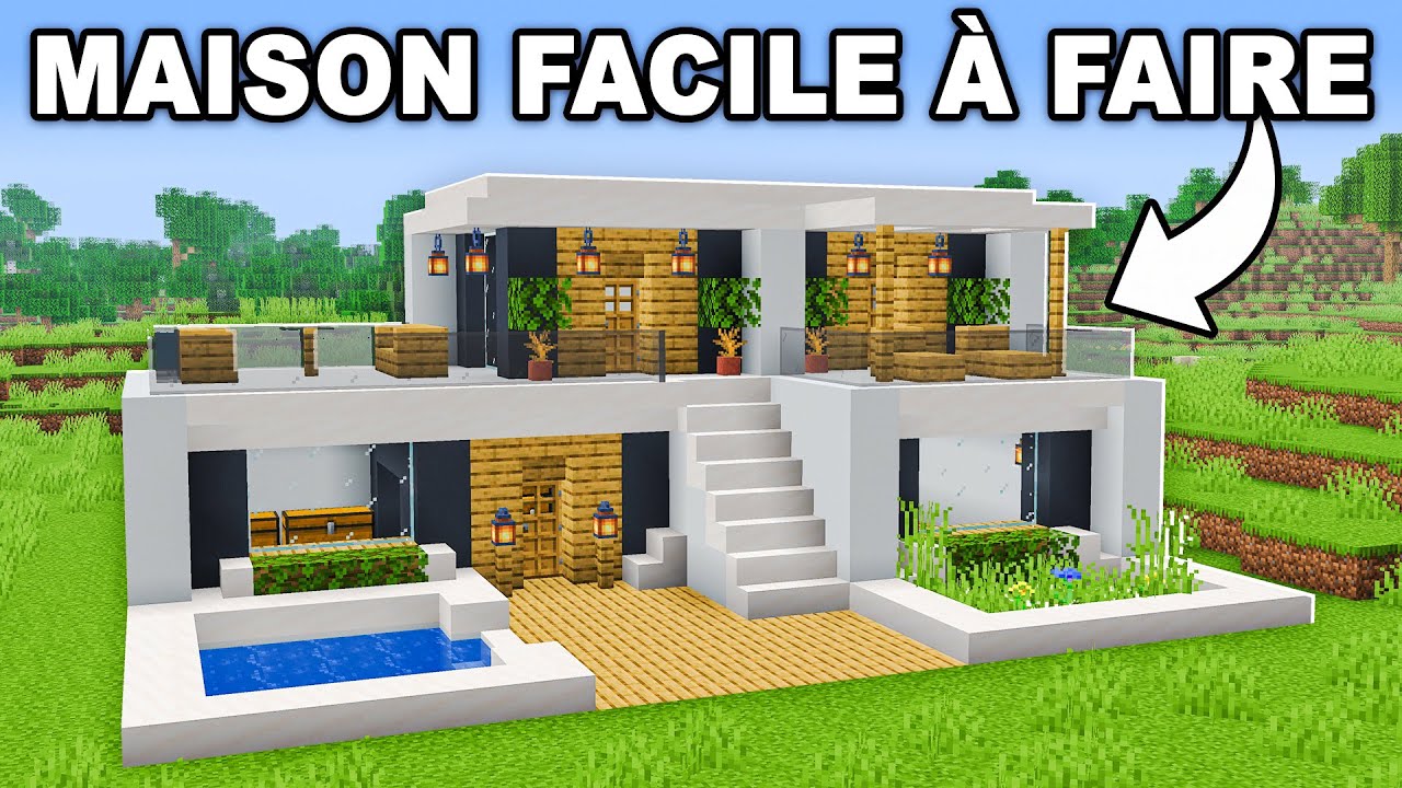 Maison Moderne Parfaite sur Minecraft 🏡