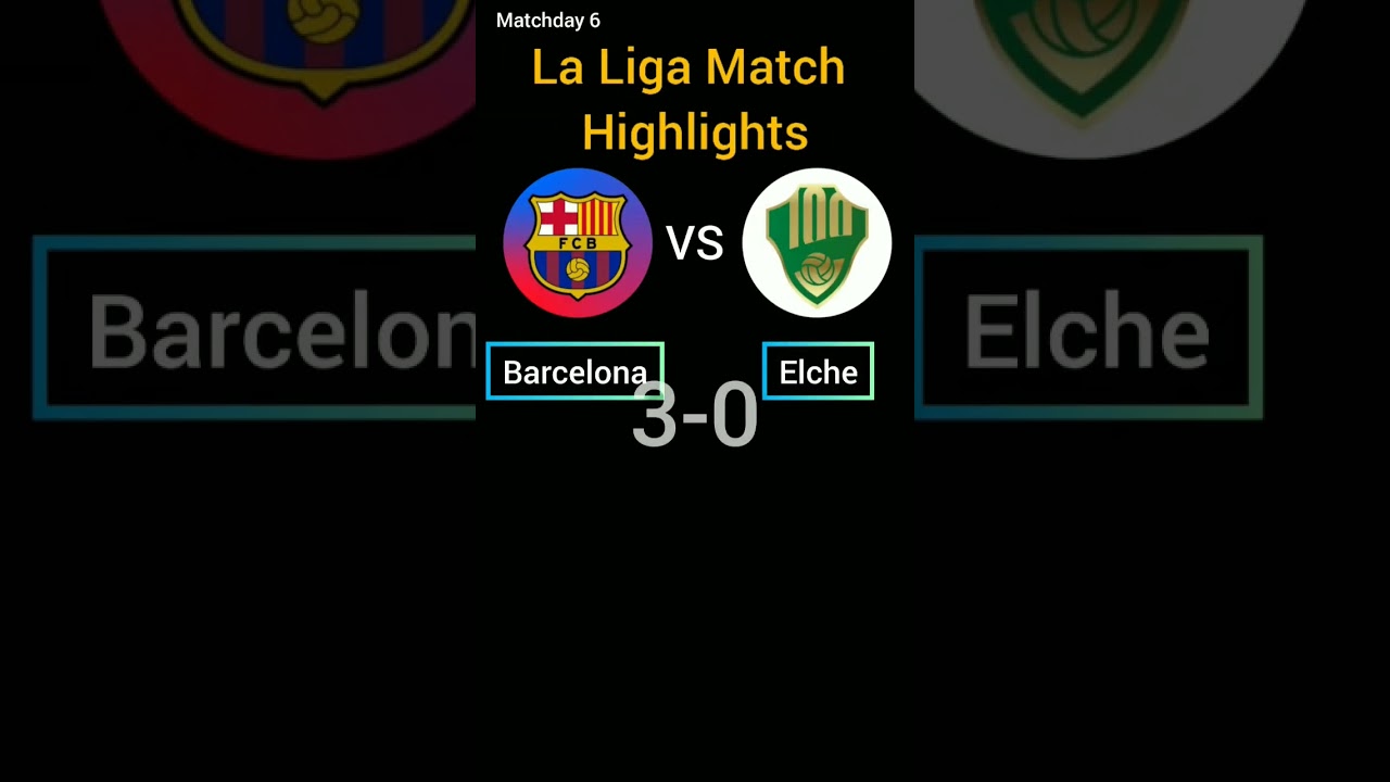 Barcelona vs Elche Highlights 🔥 | Watch the Best Moments from the Match