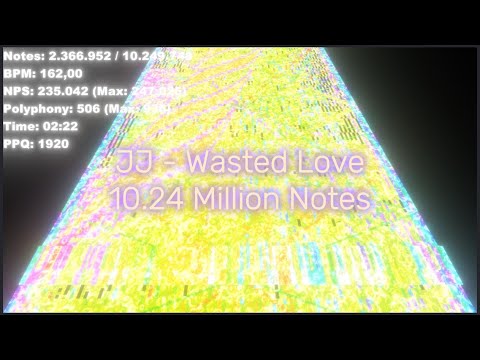 Black MIDI: JJ - Wasted Love (10.24M Notes) 🎶