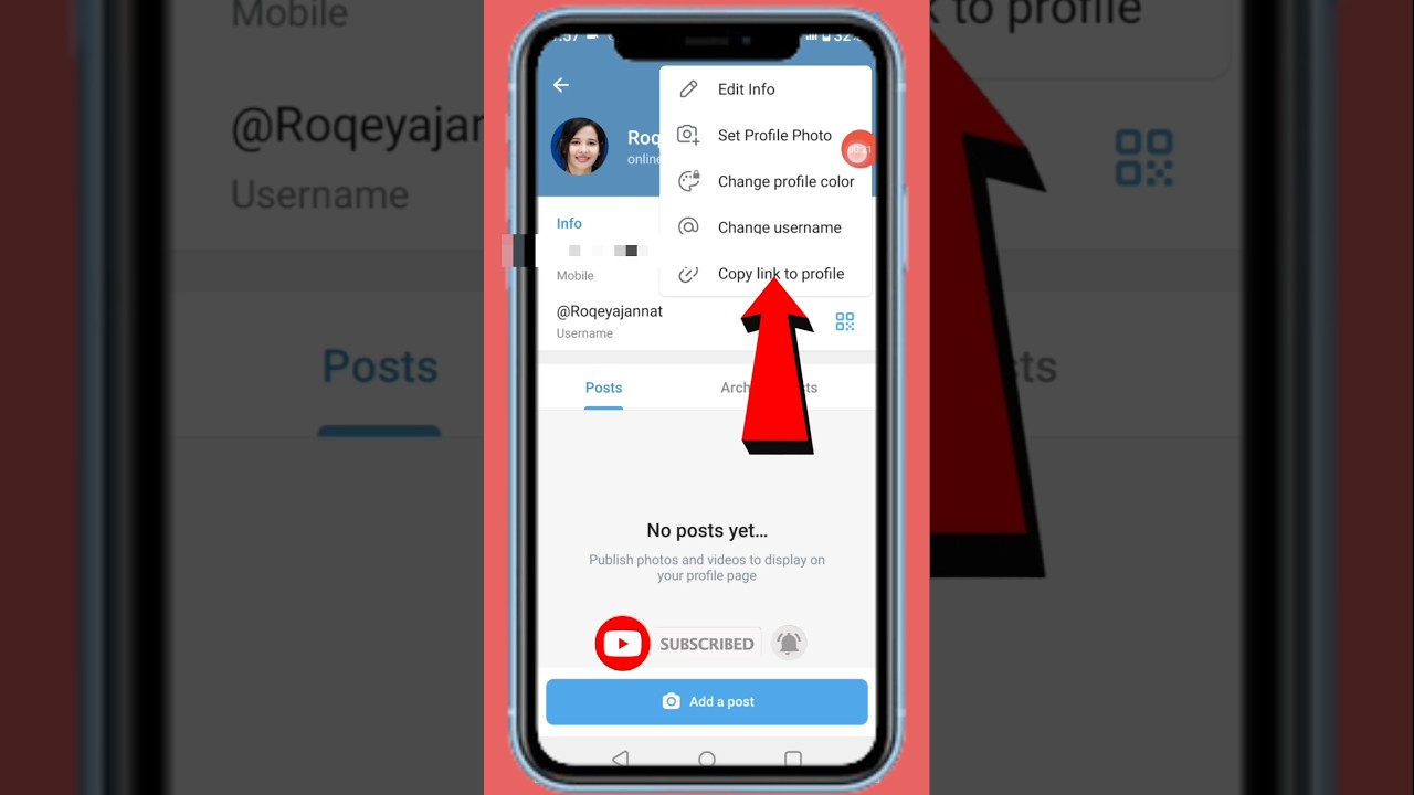 Copy Telegram Profile Link Easily 📱