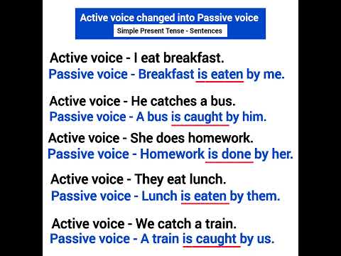 passive voice simple present tense active voice changed into passive voice