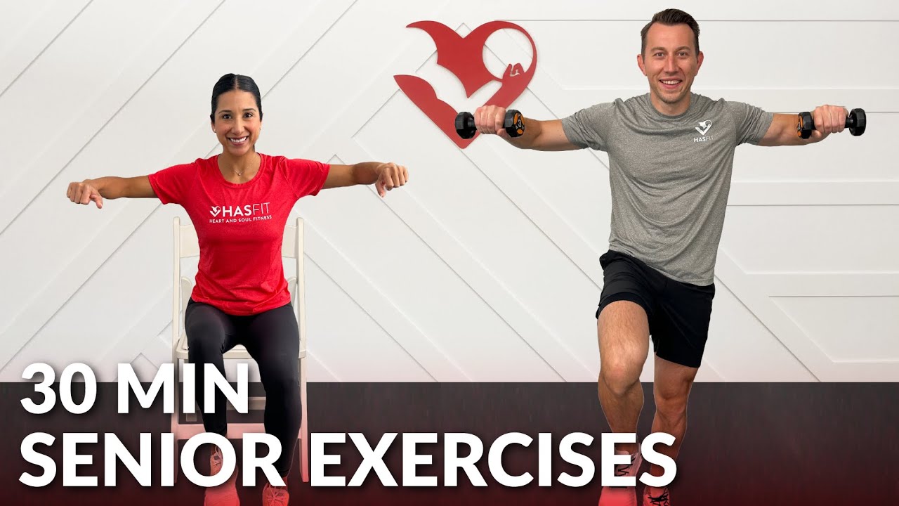 30 Min Senior Exercises at Home with Chair Workouts & Seated Exercises for Seniors Over 60 & Elderly
