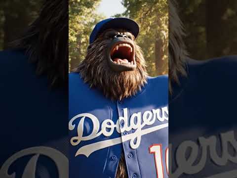 Go Dodgers!! #losangelesdodgers #itfdb #worldseries #baseball #ladodgers #bigfoot #mlb #veo3