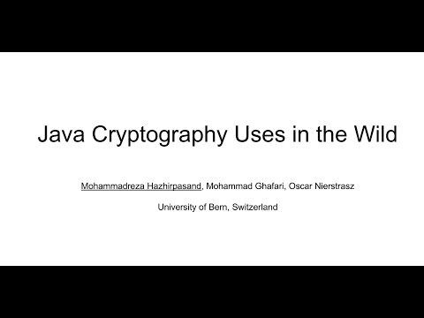 Java Cryptography Uses in the Wild