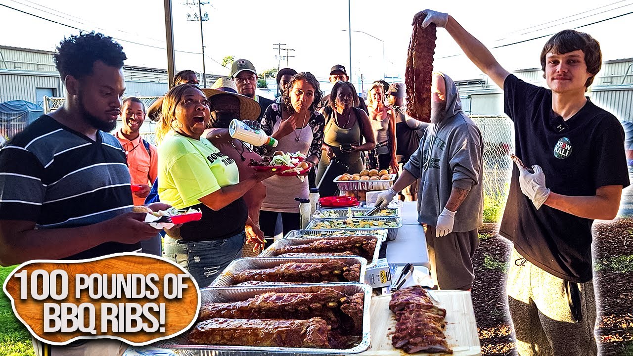 Feeding the Homeless: Cooking 100 Pounds of BBQ Ribs for a Good Cause 🍖