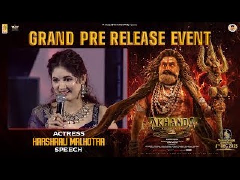 Harshaali Malhotra’s Powerful Speech at Akhanda Thaandavam Pre-Release Event | Balakrishna