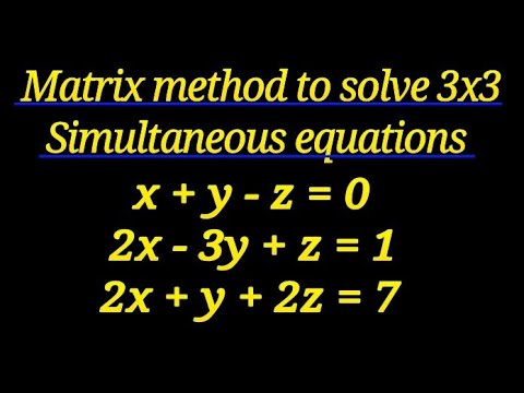 Solve 3x3 Equations Using the MATRIX Method 🧮
