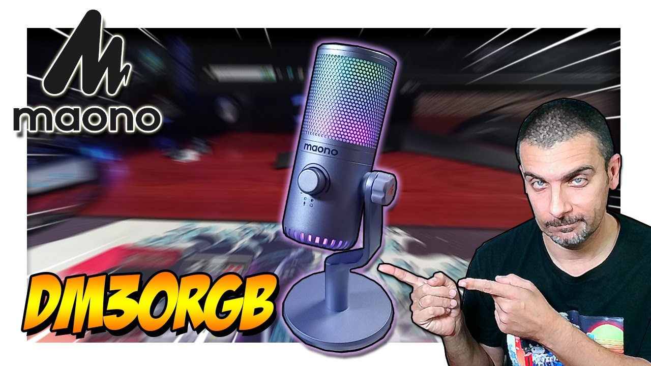Unboxing y review del micrófono MAONO DM30RGB 🎙️
