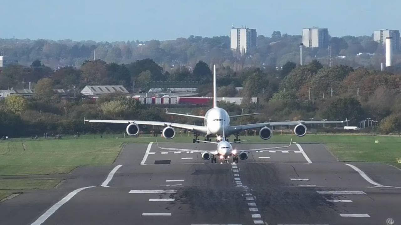 Airbus A380 vs Boeing 737: Size Comparison and Take Offs at Birmingham Airport