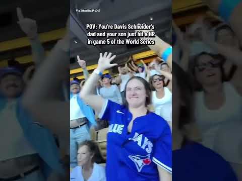 Davis Schneider's Dad was HYPED for His Son's World Series Home Run 😂