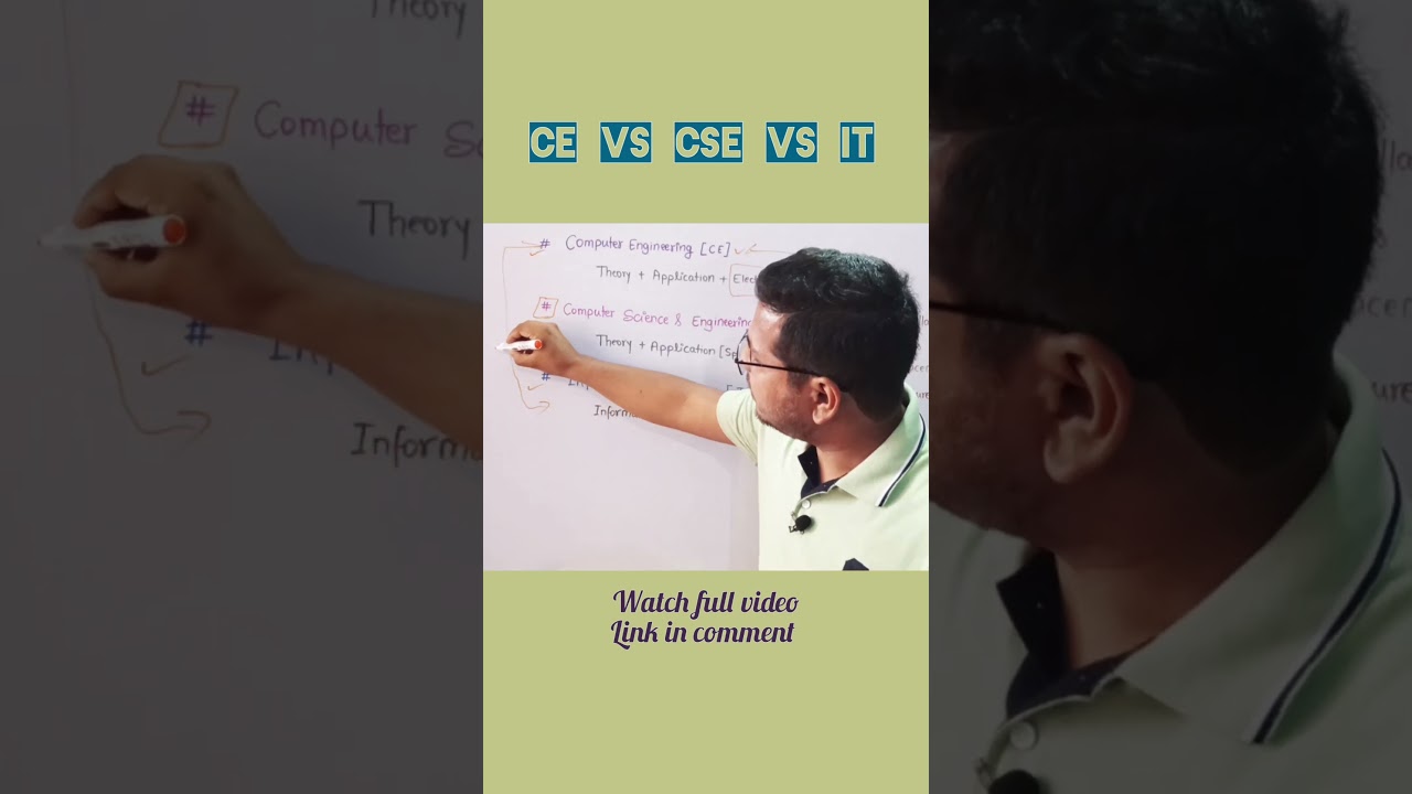 CE vs CSE vs IT: Key Differences Explained! π