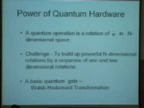 Quantum algorithms 8 Dr Lov Grover