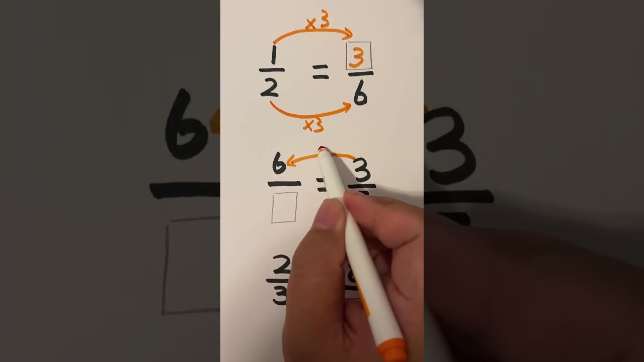 Fractions tricks | equivalent fractions #equivalent #fraction #fractions #shorts