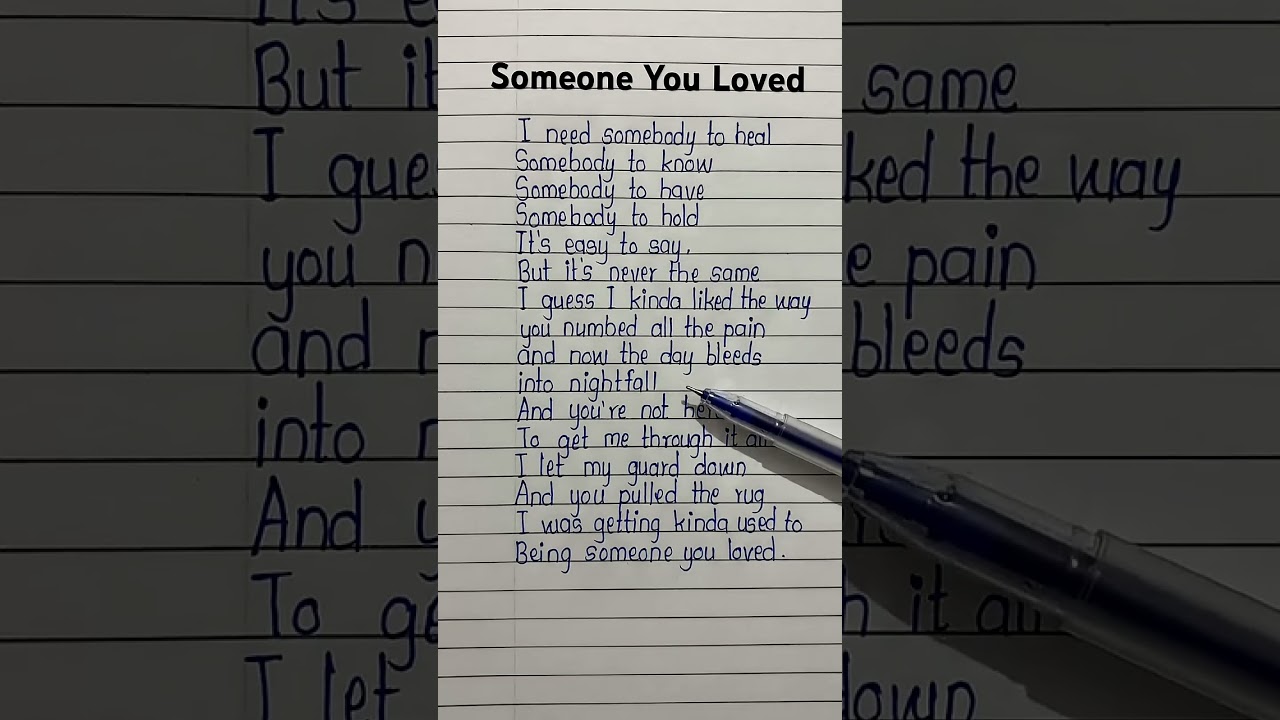 Deep Dive into 'Someone You Loved' 🎶 – Heartfelt Lyrics & Meaning